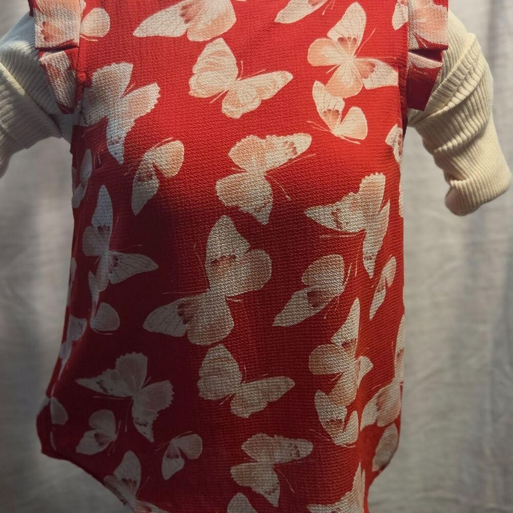 Monteau Women's Orange and White Blouse